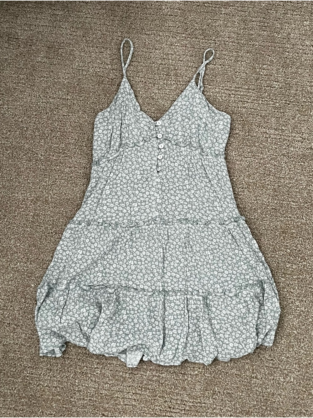 Altar'd State Light Blue Floral Tiered Sundress